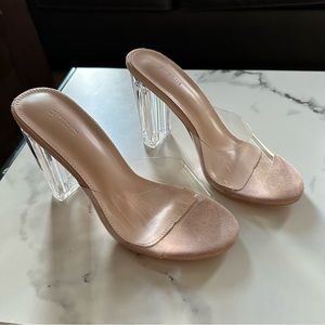 SHEIN Clear Chunky Heels